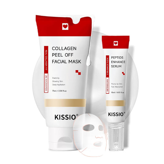 Zermet 1 Zermet 1  Collagen Wrapping Mask Set,Enhance Serum and Peel Off Facil Mask for Elasticity,Hydrating,Glowing and Plumping Skin,Face Mask with Collagen,Peptide and Niacinamide,Skin Care