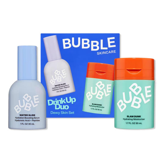 Zermet 1 Zermet 1 Skincare Drink Up Duo Dewy Skin Care Set - Travel Size Gift Set Includes Water Slide Hyaluronic Acid Serum & Slam Dunk Face Moisturizer - Promotes Healthy, Hydrated Skin (2 Count)