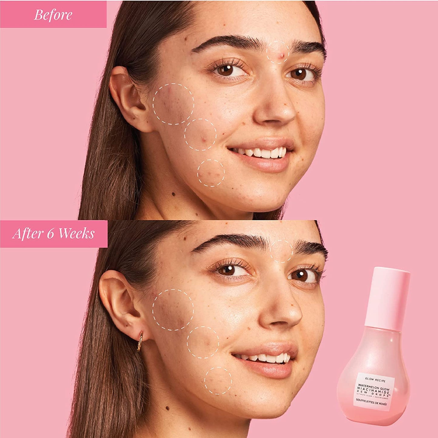 Zermet 1 Glow Recipe Watermelon Niacinamide Dew Drops - Brightening, Plumping Hydrating Face Serum, Makeup Primer + Liquid Highlighter with Hyaluronic Acid - Dewy & Glowing Korean Skin Care (40ml)