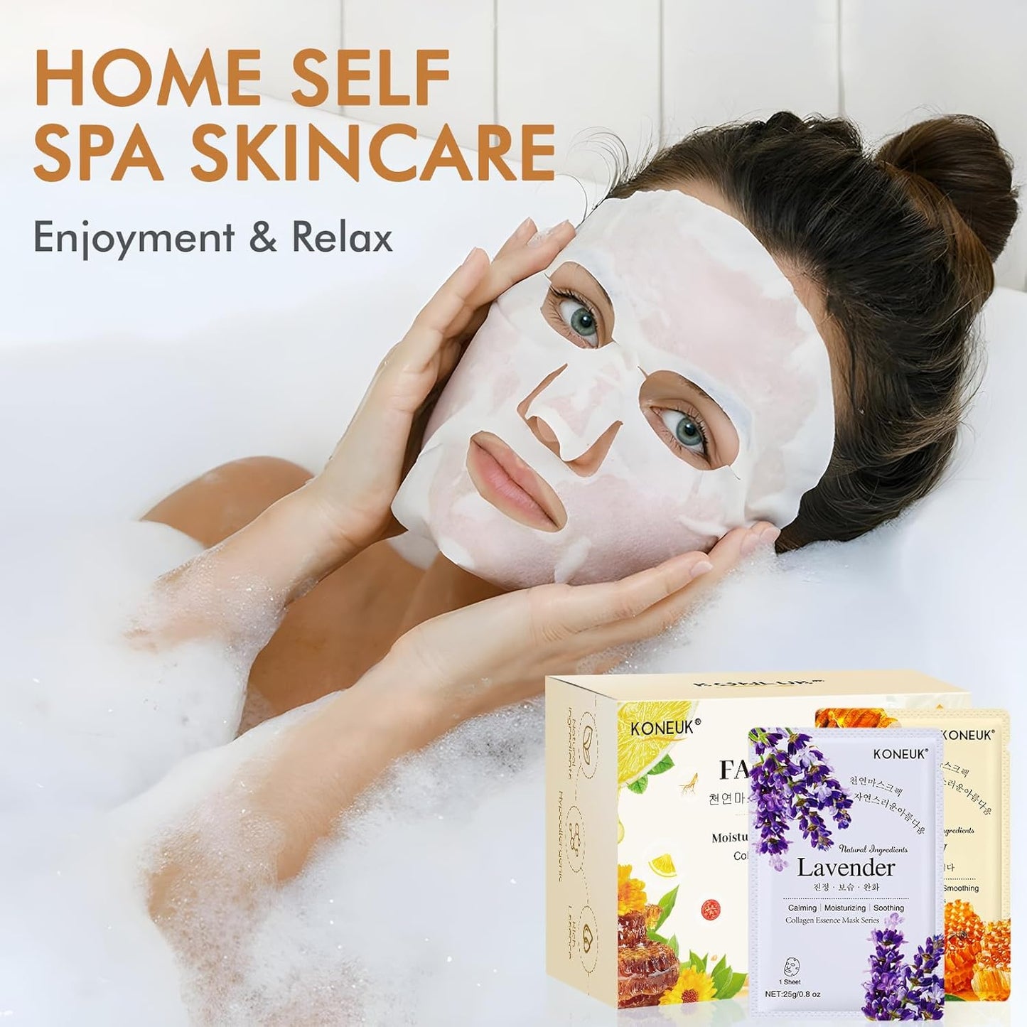 Zermet 1 60 Pack Collagen Essence Face Masks Skincare for Women, Hydrating Sheet Face Masks Suitable for Dry and Sensitive Skin, Bulk Facial Masks for Women Skin Care, Face Mask Gifts Set for Spa Party