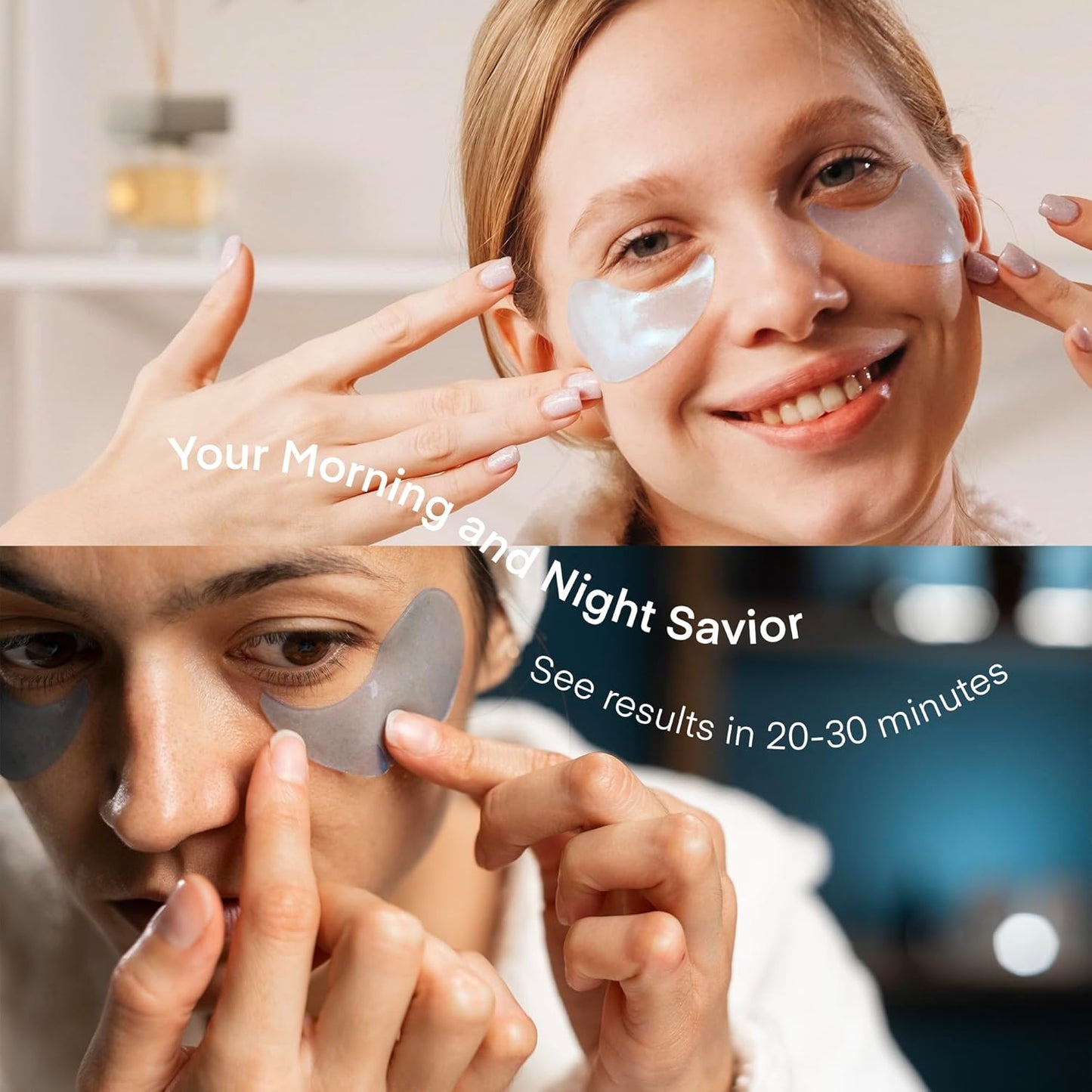 Zermet 1Zermet 1 Under Eye Patches for Dark Circles - 60 Korean Hydrogel Masks for Puffiness, Bags with Caffeine, Hyaluronic Acid, Niacinamide - Undereye Brightening, Hydrating, Anti-Wrinkle & Cooling