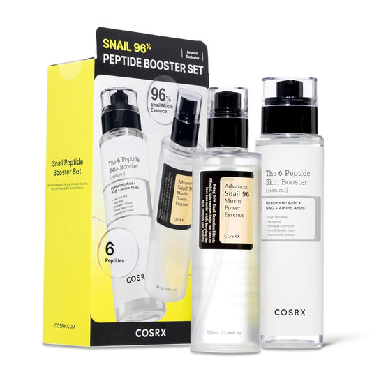 Zermet 1 Zermet 1  Snail Mucin 96% Peptide Booster Set - Amazon Exclusive - Korean Skin Care, Gift Sets, Skin Care Sets for Women, Advanced Snail Mucin Serum, Face Serum
