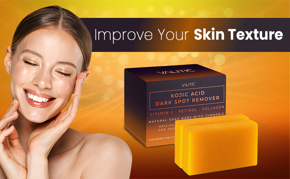 Zermet 1 Zermet 1  Kojic Acid Dark Spot Remover Soap Bars with Vitamin C, Retinol, Collagen, Turmeric - Original Japanese Complex Infused with Hyaluronic Acid, Vitamin E, Shea Butter, Castile Olive Oil (2 Pack)