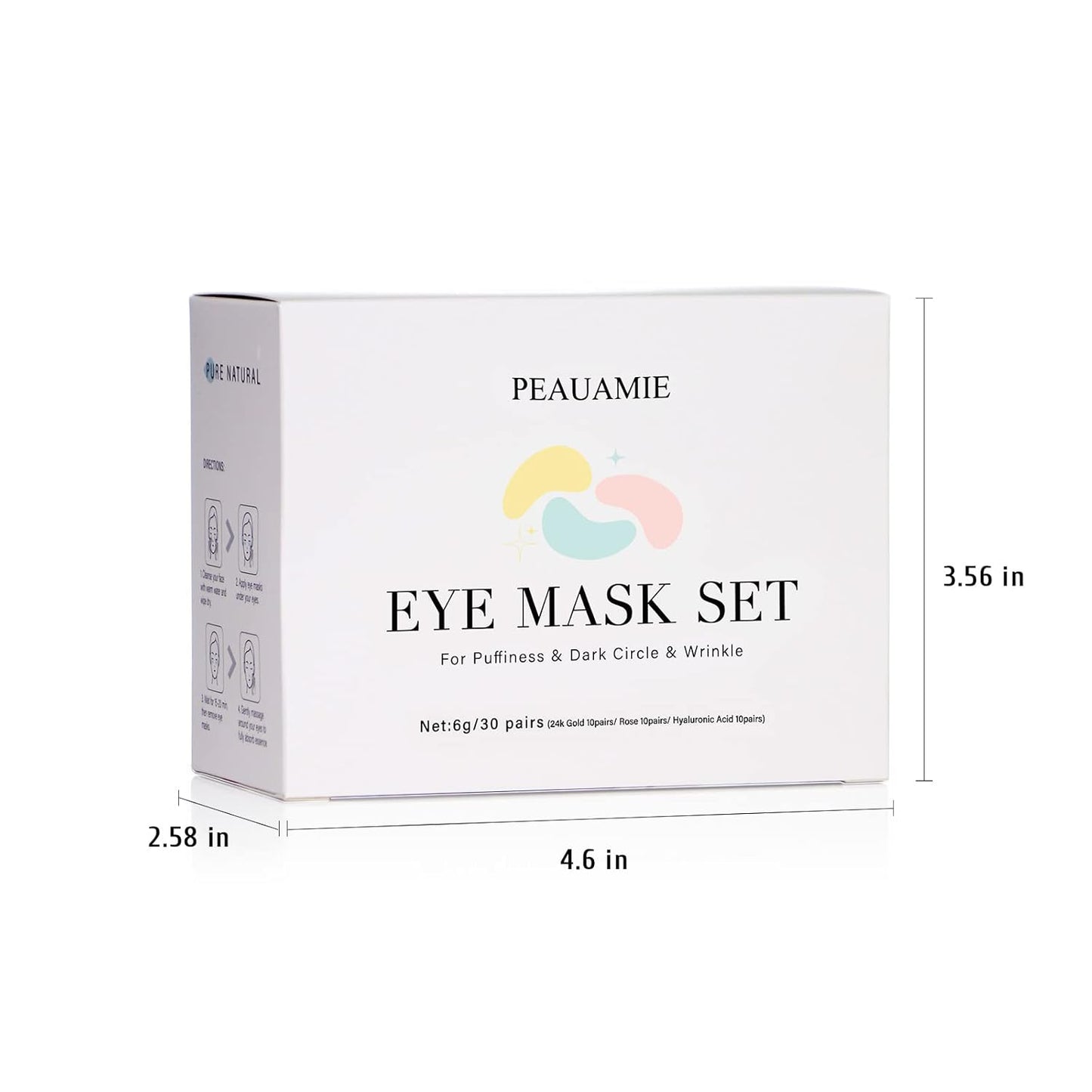 Zermet 1 Under Eye Patches Gold and Hyaluronic Acid for puffy eyes,Rose Eye Masks for Dark Circles and Puffiness skin care Smooth Wrinkles products 30 Pairs