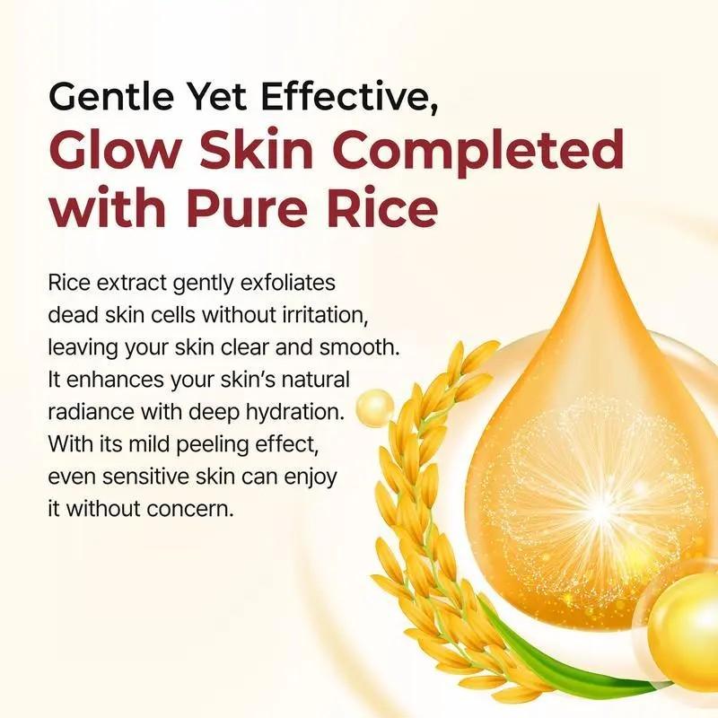 Zermet 1 Peel Shot Glow Rice Ampoule Duo -Serums for Brightening, Exfoliating, andMoisturizing -Suitable for All Skin Types