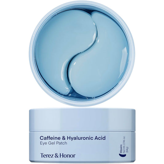 Zermet 1Zermet 1 Under Eye Patches for Dark Circles - 60 Korean Hydrogel Masks for Puffiness, Bags with Caffeine, Hyaluronic Acid, Niacinamide - Undereye Brightening, Hydrating, Anti-Wrinkle & Cooling