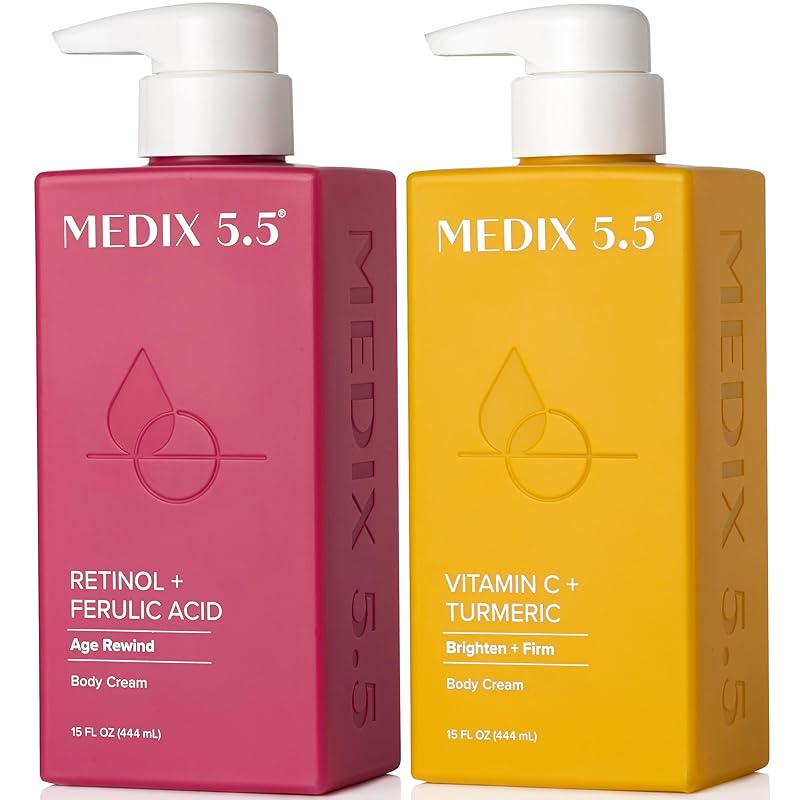 Zermet 1 Medix 5.5 Retinol Body Lotion Firming Moisturizer | Crepey Skincare Treatment | Retinol Body Cream | Anti Aging Firming Cream For Women Targets Look Of Crepe Skin, Wrinkles, & Sagging Skin, 15 Fl Oz