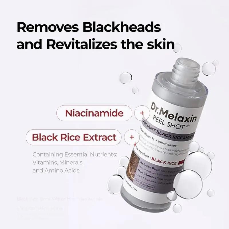 Zermet 1 Peel Shot Glow Rice Ampoule Duo -Serums for Brightening, Exfoliating, andMoisturizing -Suitable for All Skin Types