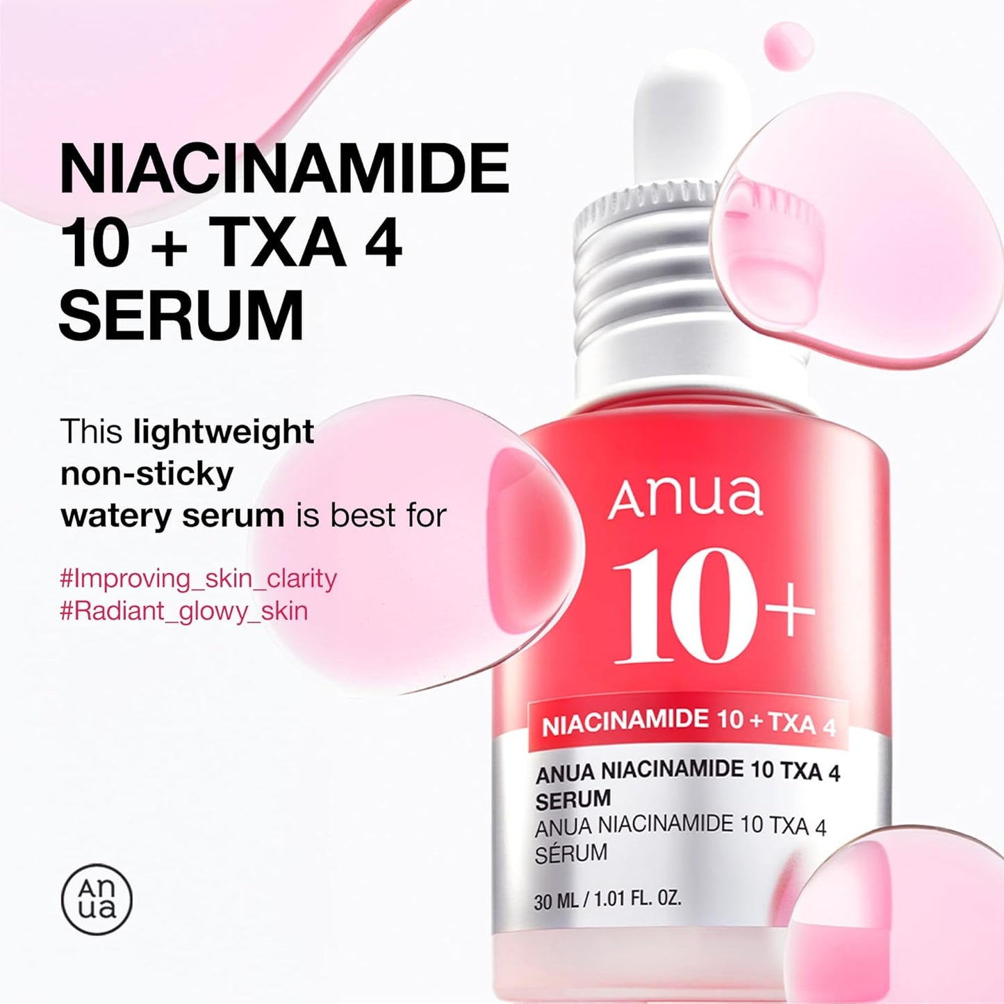 Zermet 1 Zermet 1 Niacinamide 10 + TXA 4 Serum, Hyaluronic Acid, Tranexamic acid, Facial Serum for Glass Skin, Clarifying, Radiant Complexion with Natural Color, Korean Skin Care (30ml /1.01 fl.oz)