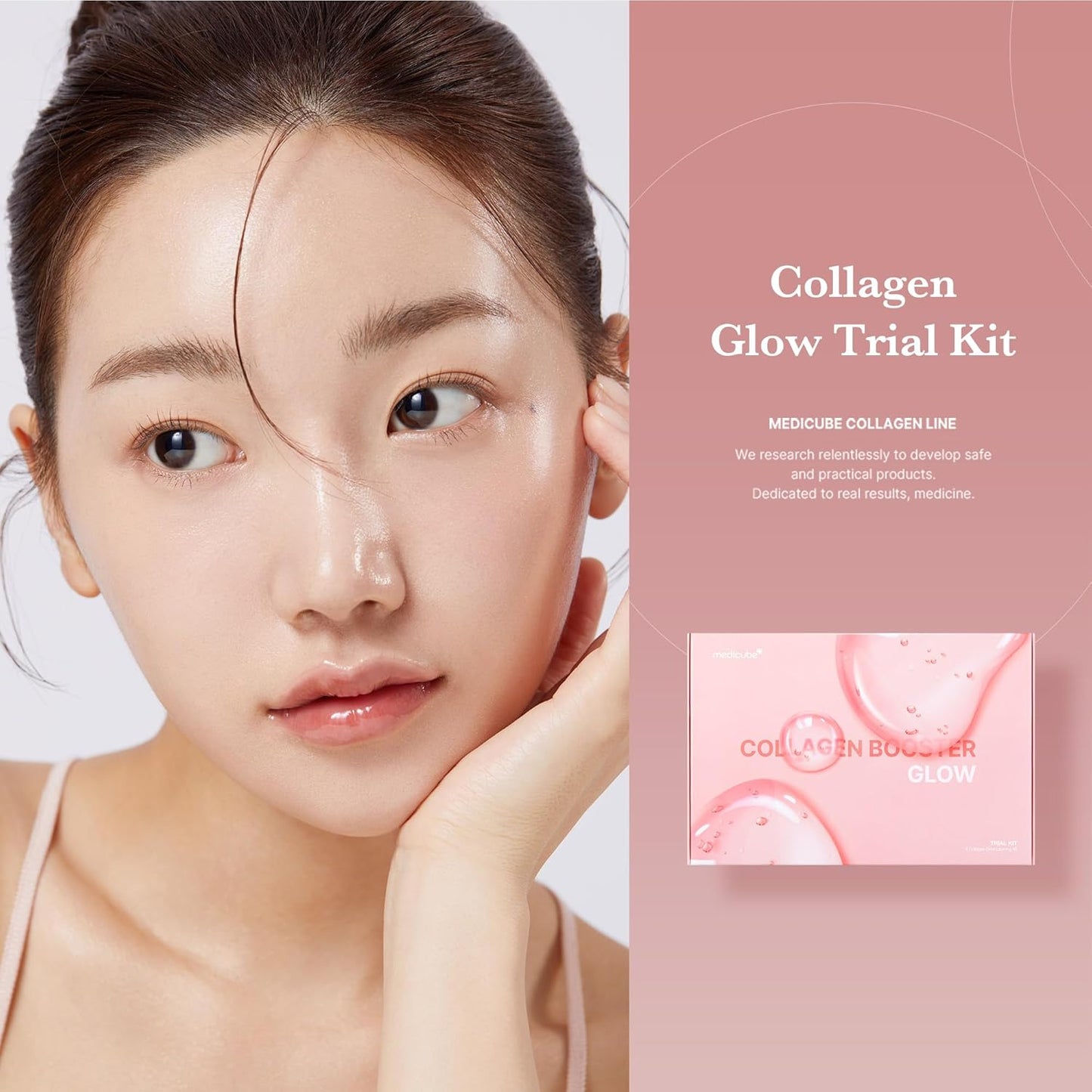 Zermet 1 medicube Glass Skin Collagen Trial Kit | Korean Skincare Set and Kit | Gifts for women | 4-Step Skincare Set for glowy skin | Travel Size