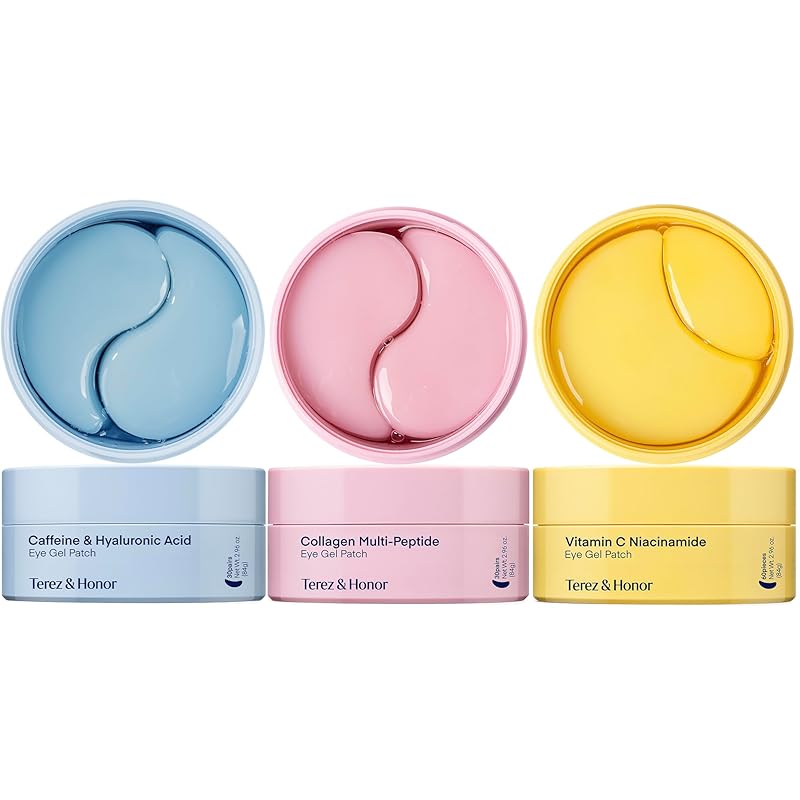 Zermet 1Zermet 1 Under Eye Patches for Dark Circles - 60 Korean Hydrogel Masks for Puffiness, Bags with Caffeine, Hyaluronic Acid, Niacinamide - Undereye Brightening, Hydrating, Anti-Wrinkle & Cooling