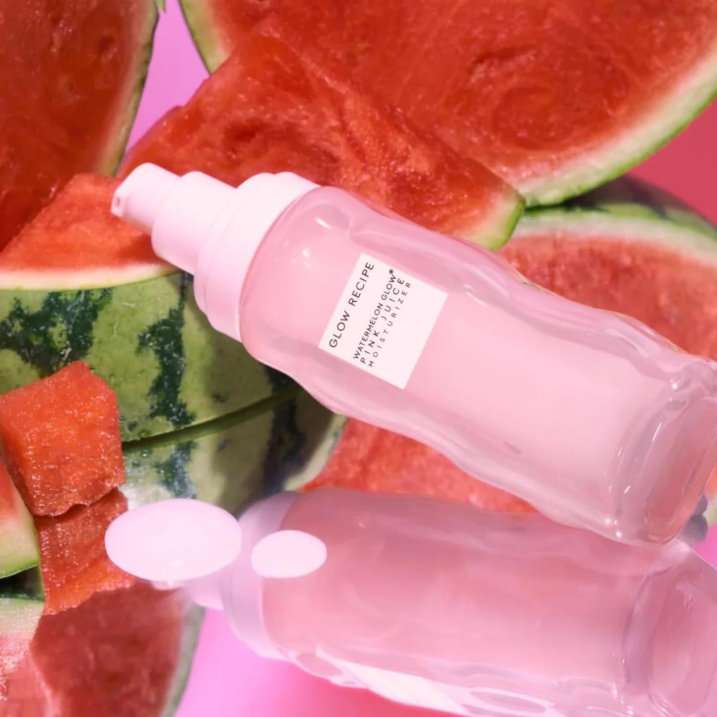 Zermet 1 Glow Recipe Double The Glow Skincare Kit - Watermelon PHA BHA Face Toner + Full Size and Refillable Pink Juice Face Moisturizer with Hydrating Hyaluronic Acid for Dry Skin - Korean Skin Care (3 Count)