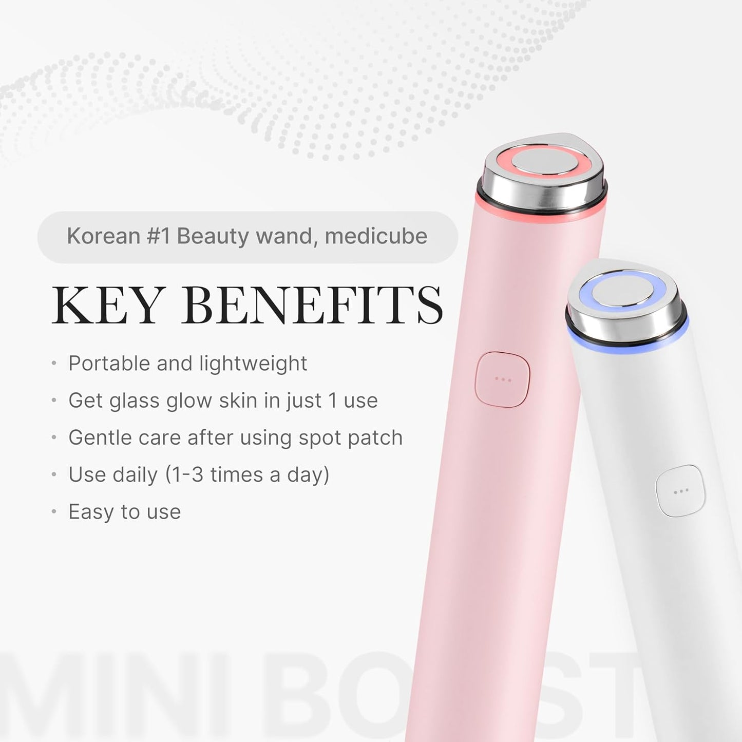 Zermet 1 medicube Mini Booster Pro Pink | Affordable at-Home Facial Skin Care Tool for Beginners - Portable Glow Booster for Glass Skin, Boosting Skin Care Absorption, Skin Care for Teens, Korean Skin Care