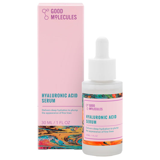 Zermet 1 Good Molecules Hyaluronic Acid Serum - 1% Hyaluronic Acid Non-greasy Ultra Hydrating Serum, Facial Moisturizer for Plumper Skin, Skin Care for Face