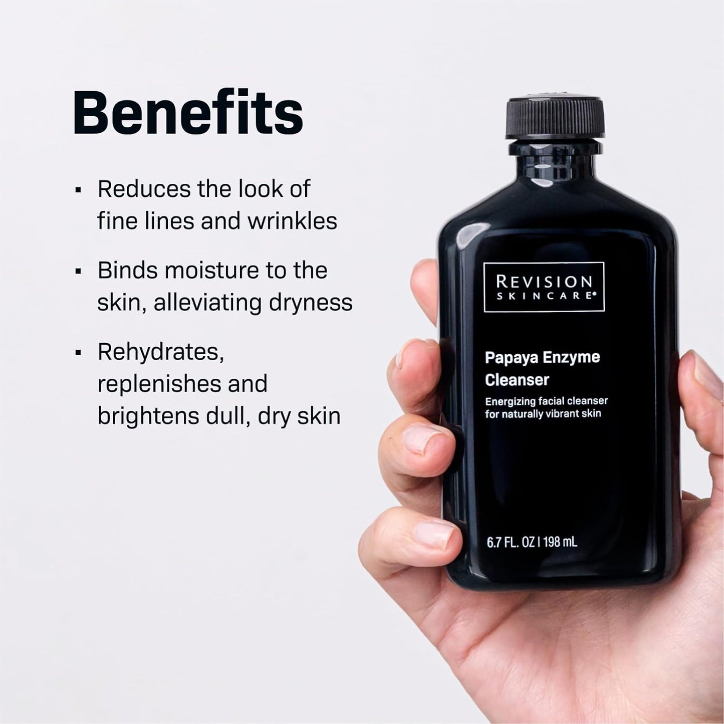 Zermet 1 Revision Skincare Papaya Enzyme Cleanser, Energizing Facial Cleanser with Salicylic Acid, Soothing and Exfoliating