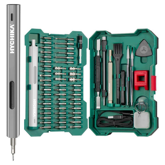 67 in 1 HYCHIKA Precision Electric Screwdriver Set Cordless Torque Rechargeable